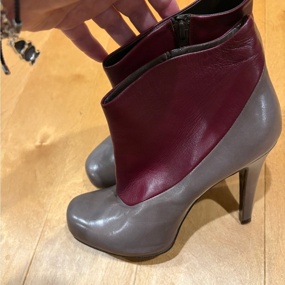 FIORIFRANCESI two tone high heel leather booties boots sz 39 8-8.5 - Picture 2 of 9